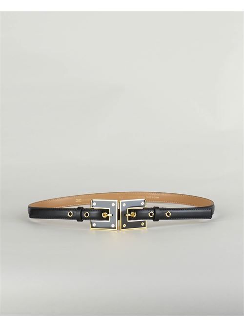 Cintura sottile in materiale sintetico con fibbia logo Elisabetta Franchi ELISABETTA FRANCHI | Cintura | CT03S41E2110